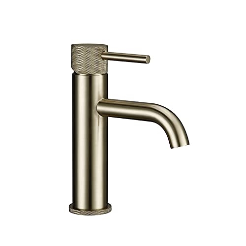 Mitigeur de lavabo en laiton avec aérateur économie d'eau et tuyaux inclus