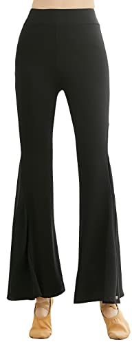 Angcoco Danza Classica Femminile Tango Cha Cha Latin Stretch Boot Cut Pantaloni a Zampa