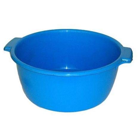 HELGUEFER - Barreño Grande 55 litros Redondo | Palangana Plastico con Asas | Barreño Resistente y Duradero | Uso General en Hogar, Jardín o Industria | Diámetro 61 cm x Alto 28 cm