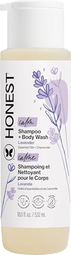 Image of The Honest Company Shampoo & Body Wash, Tear-Free, Lavender Calm, 18 fl oz