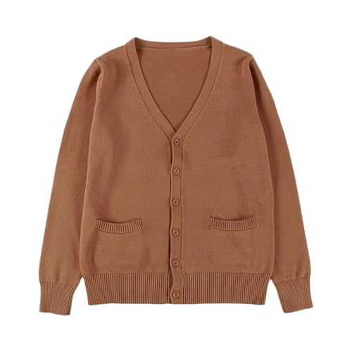 Womens Soft Knit Cropped Cardigan Sweater Lightweight Button Down Long Sleeve Casual Outfits with Pockets