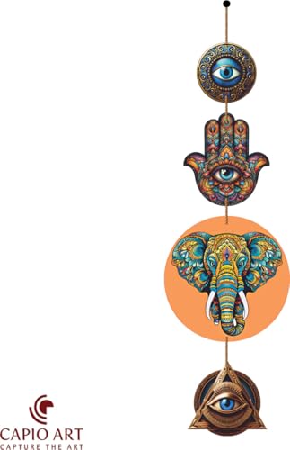 Image of CAPIO ART Welcome Wooden Quote Wall Hanging Decoration Items for Home Decor | Mdf Art for Living Room & Bedroom | Decorative Item for Office & House | Gifts Modern Wood Hanger - Elephant-3