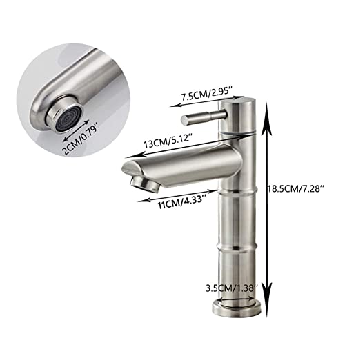 Grifo monobloc de acero inoxidable con acabado cepillado de alta gama para hotel y aseo 4
