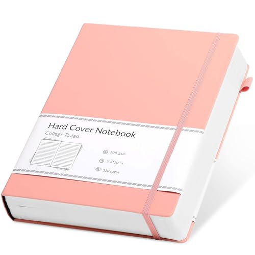 Carnet ligné 320 pages couverture rigide rose pour écriture B5