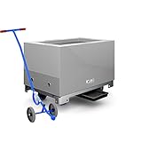 Roland Individual Jardinière Edgy Blok 300 l avec système à levier et tiroir à eau (gris) Utilisation en intérieur et en extérieur 1220 x 820 x 600 cm