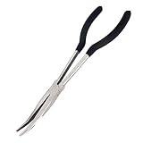 BQKKWIN 1 Piece 11 Inch Long Reach Pliers Set - Long Needle Nose Pliers Sets - 25, Degree Angle | De