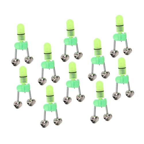 BESPORTBLE Fishing Pole Bells Clamp 10pcs Bait Alarm Bells Fishing Rod Holder Led Strike Indicators
