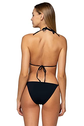 Sunsets Starlette Triangle Women's Swimsuit Bikini Top with Removable Cups, Black, Large - Image 5