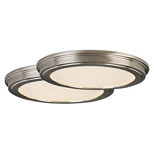 Black Friday Clearance Commercial Electric 24-Watt Brushed Nickel Integrated 13" LED Ceiling Flushmount