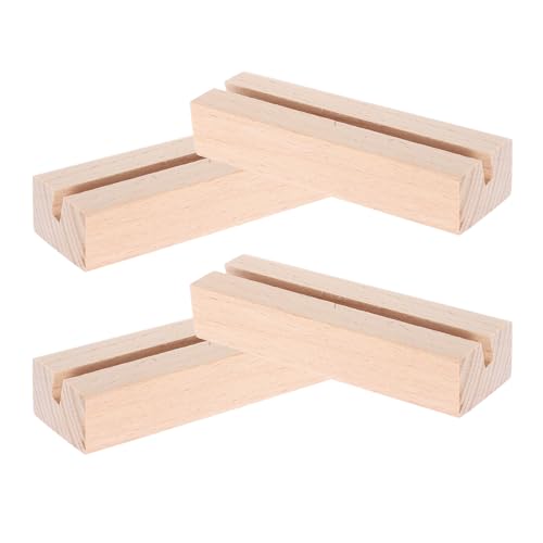 Gogogmee - Gogogmee 4 Pièces Support Bois Naturel pour Calendrier et Cartes de Visite Présentoir Multifonctionnel pour Bureau et Mariage Lot de Base Stable et Élégante