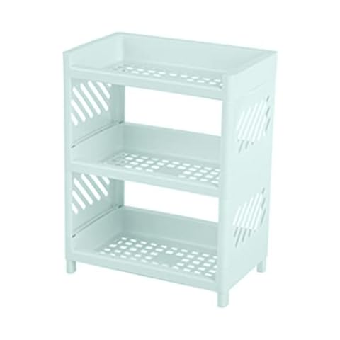 AIYAYOU 3 Hollow Out Plastic Shelf Foldable Desktop Storage Rack Countertop Cosmetic Holder Storage Tray Bathroom Kitchen Tabletop Organizer Countertop Organizer Shelf Kitchen, Green Cover