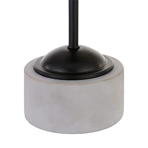 Reagan 17.75" Tall Table Lamp With Glass Shade In Black/White Milk #TOP7
