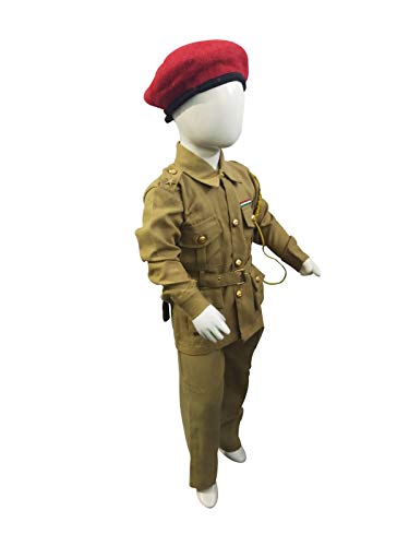 Image of BookMyCostume Security Guard Foreign Police Khaki Kids Fancy Dress Costume 9-10 years