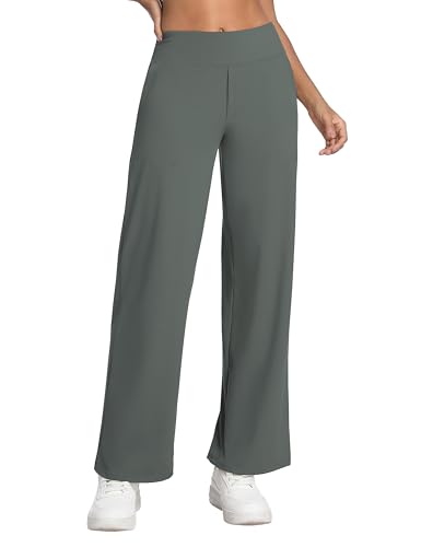 Image of BUBBLELIME Women High Waist Wide Legs Yoga Pants Loose Sweatpants Pockets | 29 inch /31 inch /33 inch /35 inch /37 inchInseam,2 Styles / Dress /Basic,Lounge,Comfy,Stretch Casual Work