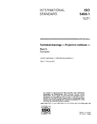ISO 5456-1:1996, Technical drawings - Projection methods - Part 1 ...