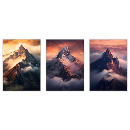 Tableau Paysage pour habiller un mur vide JOSUE Art Moderne 3 Pcs