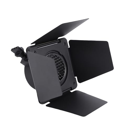Tosuny Aletta a 4 ante, Controllo e Assorbimento Preciso della Luce, Piastre Ombreggianti Regolabili, con 5 Filtri Gel Colorati, per Illuminazione Professionale per Film e Fotografia