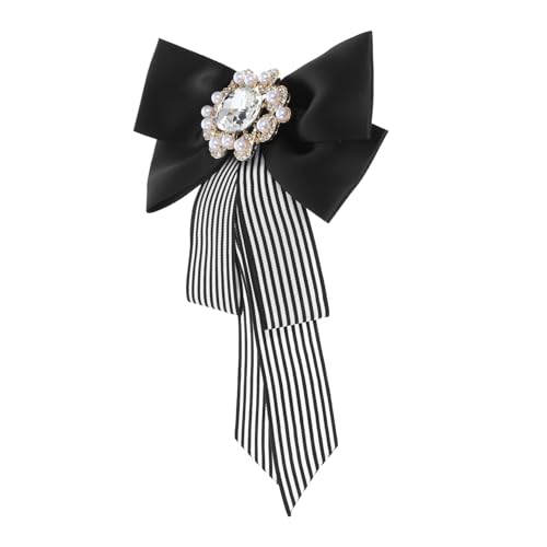 1Pc Elegant Pre Tied Bow Tie for Women Striped Fashion Accessory for Business Wear Parties and Special Occasions Made with Durable Cloth Material