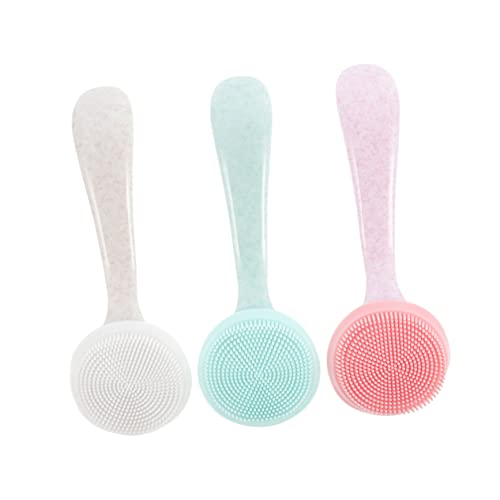 Healeved Facial Cleansing Brush 3pcs Silicone Face Brush Gentle Exfoliation Face Tool