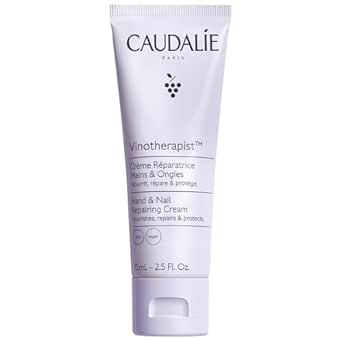 Caudalie Vinotherapist Hand and Nail Cream with Shea Butter and Grapeseed Oil, Vegan and Dermatologically Tested - 75 mL