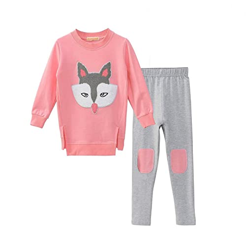 Boys Girls Fall Winter Fox Clothes Outfits 5-10 Years Old Kids Chlid Long-Sleeved Sweatershirt Tops Pants Sets2