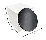 LARRYROO Tall White Extra Deep Cake Box + Lid & Round Colour Cake Drum Board Combo Pack for High Celebration, Wedding, Birthday Cakes (Black, 12 Inch) - Image 3