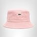 Lacoste Unisex Piqué Bucket Hat, Pink, Large