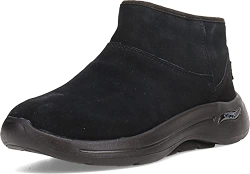 Skechers Performance Women's GO WALK ARCH FIT-CUTE N COZY, Black/Black, 5