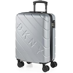 Dkny Maletas DKNY - Maleta Cabina Ryanair 40x20x25. Maletas de Viaje Cabina 55x40x20. Maleta de Cabina. Trolley Cabina, Maleta 55x40x20. Maletas de Cabina con Candado de Combinación. DK91150, Plata