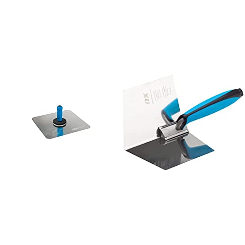 OX Pro Aluminium Hawk - 13 X 13 & OX Pro Dry Wall Internal Corner Trowel 102 X 127mm