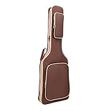 perfeclan Koffer für E-Gitarre, mit Tragegriff Guitarra Zubehör, verstellbare Schultergurte, Basskoffer, KAFFEE