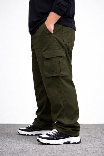 Image of INKKR Men Plus Size Cargo Pants || Plus Cargo Pants Cotton || 2XL-6XL
