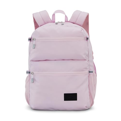 Image of High Sierra Everclass Backpack - Travel or Work Laptop Bookbag with 360 Reflectivity, Dual Water Bottle Pockets & Fits Laptops Up To 15.6 inch, One Size, Light Pink