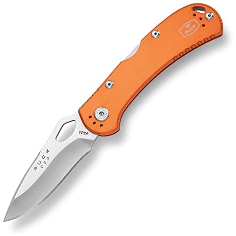 Buck Einhandmesser Spitfire, orange, Stahl 420HC, Back-Lock Cover