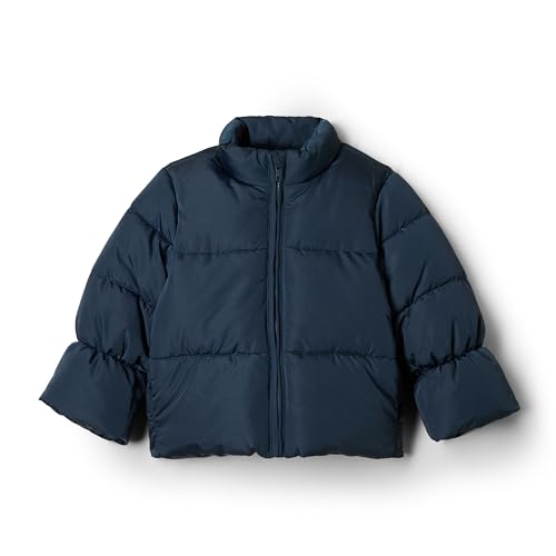 Amazon Essentials x Sofia Grainge Abrigo Acolchado de Tafetán Bebé Niña, Azul, 18 Meses