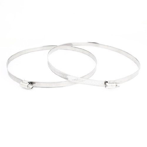 Aexit Fuel Injection Hose Clamps Water Pipe Hose Clamp 79-203mm Ratcheting Hose Clamps 2 Pcs