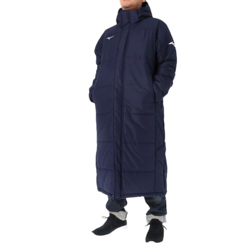 ミズノ ベンチコート ダウン 紺色 S ミズノ(mizuno) ベンチ