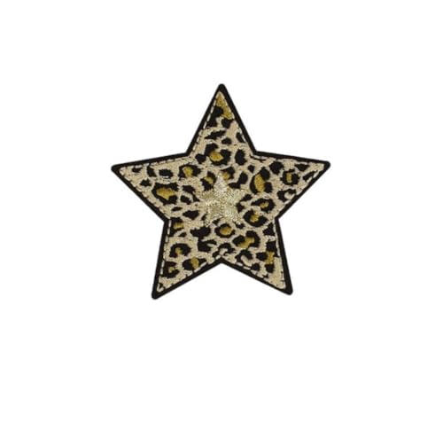 Patch Ecusson Thermocollant Etoile Léopard 5 x 5 cm