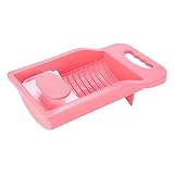 Baoblaze Persönliche Unterwäsche Waschbrett Waschen Bord Hause Schrubben Bord für Wäsche Hand Waschen, Rosa