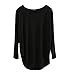 Shawhuaa Womens Casual Long Sleeve Asymmetric Hem T-Shirt