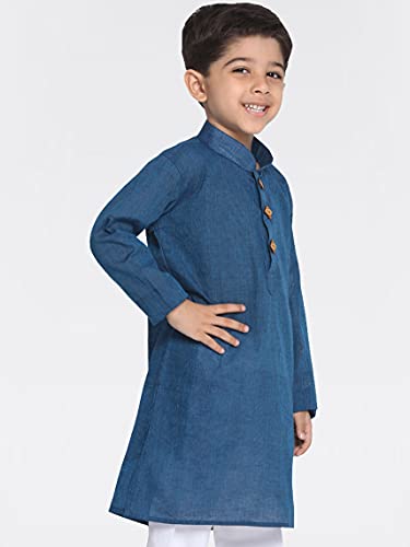 Image of VASTRAMAY Boys Cotton Regular Fit Solid Regular Kurta