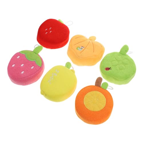 PATKAW 6個ボディスクラブ シャワーブラシ 角質ケア お風呂用スポンジ 赤ちゃん 子供 幼児用 マッサージブラシ 体洗いスポンジ