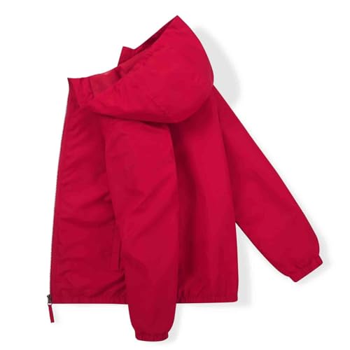 Image of SUNDAY ROSE Boys Windbreaker Jacket Hooded Lightweight Windroof Water-resistant Outdoor Coats for Kids