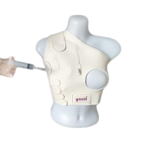 BAOZENP Breast Cancer After Post Surgery Compression Vest, Recovery Chest Fixed Garment for Mastectomy (105±5cm, Right)