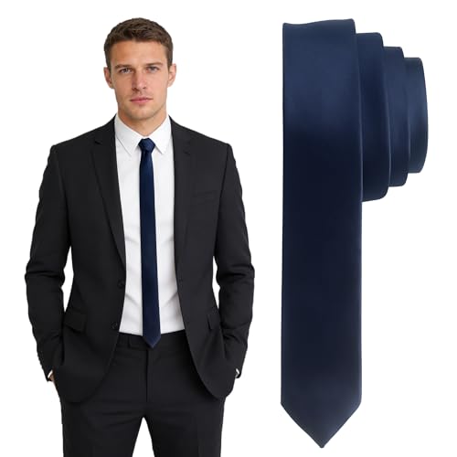 Image of Skinny Tie Men Women 2 inch (5CM) Slim Necktie Solid Thin Ties Formal