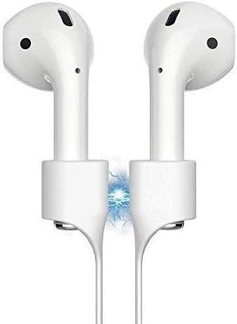 GadgetBite Anti-Lost Magnetic Strap Silicone Cable String for Apple Wireless Earphones 1/2/ Pro / 3rd Gen - White