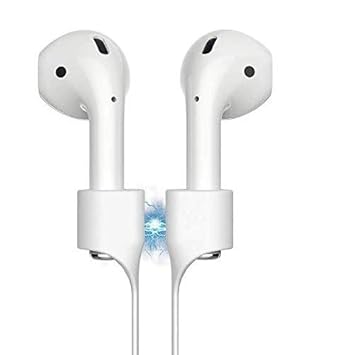 GadgetBite Anti-Lost Magnetic Strap Silicone Cable String for Apple Wireless Earphones 1 | Apple Wireless Earphones 2 | Apple Wireless Earphones Pro - White