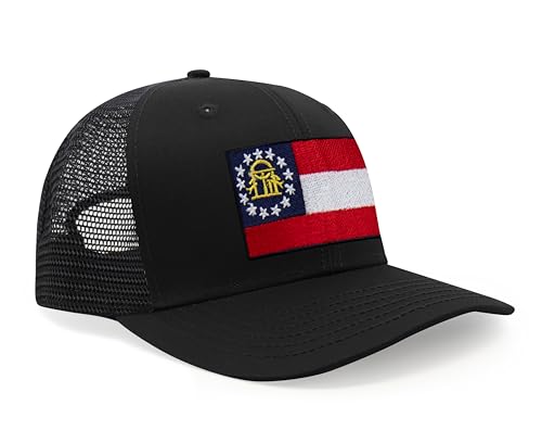 Image of International Tie State Hat for Men and Women, Adjustable Snapback Trucker Baseball Cap with Embroidered Patch