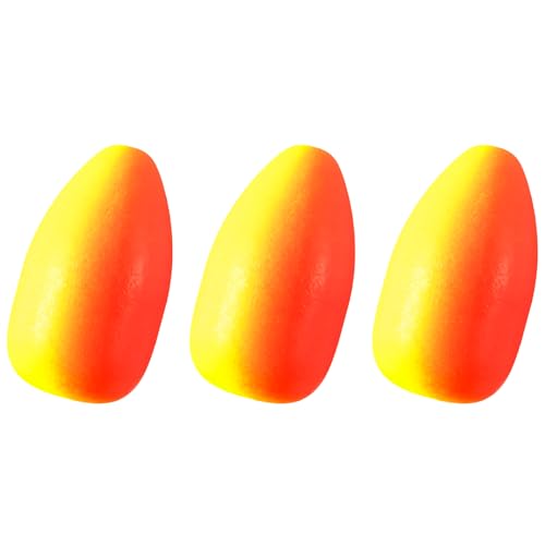 Alwonder 60-Pack Fishing Floats Bobbers Oval Bullet Foam Rig Floats Pompano Surf Ice Fly Fishing Trolling Fish Finder Bottom Live Bait Rigs Float for Bass Trout Walleye Crappie (S Red Yellow)