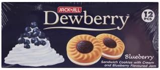 Jack&jill Dewberry Sandwich Cookies with Cream and Blueberry Flavoured Jam 432g 12pcs.